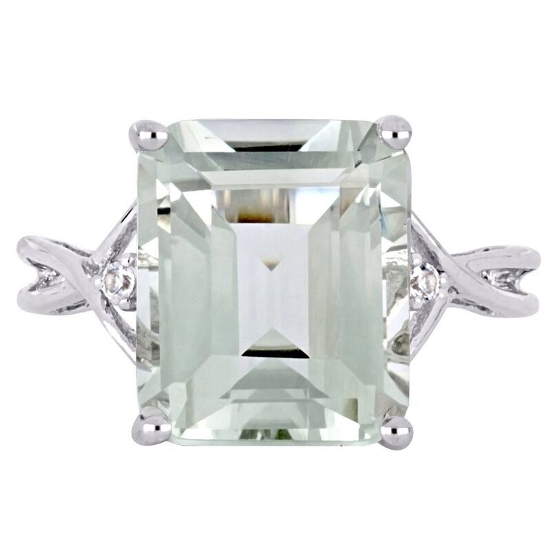 ステラ グレース レディース アクセサリー リング Stella Grace Sterling Silver Green Quartz White Topaz Twist Ring Sterling