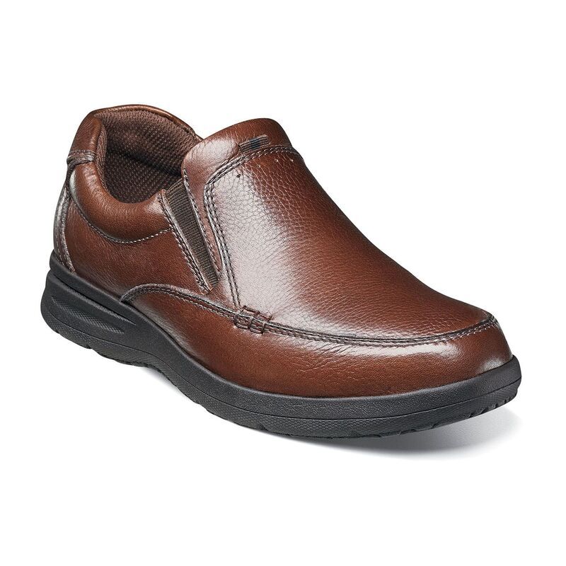 ノンブッシュ メンズ シューズ スリッポン・ローファー Nunn BushR Camens Moc Toe Casual Slip On Shoes Cognac Tumble