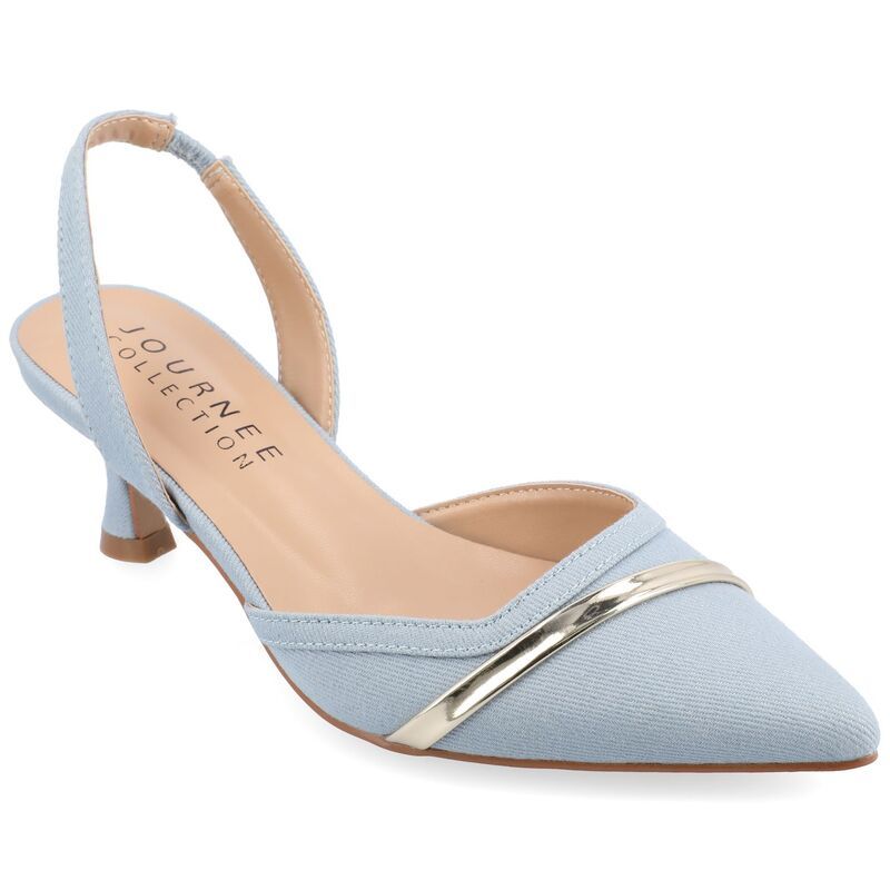 ジュルネ コレクション レディース シューズ パンプス Journee Collectionellia Womenslingback Pumps Denim デニム