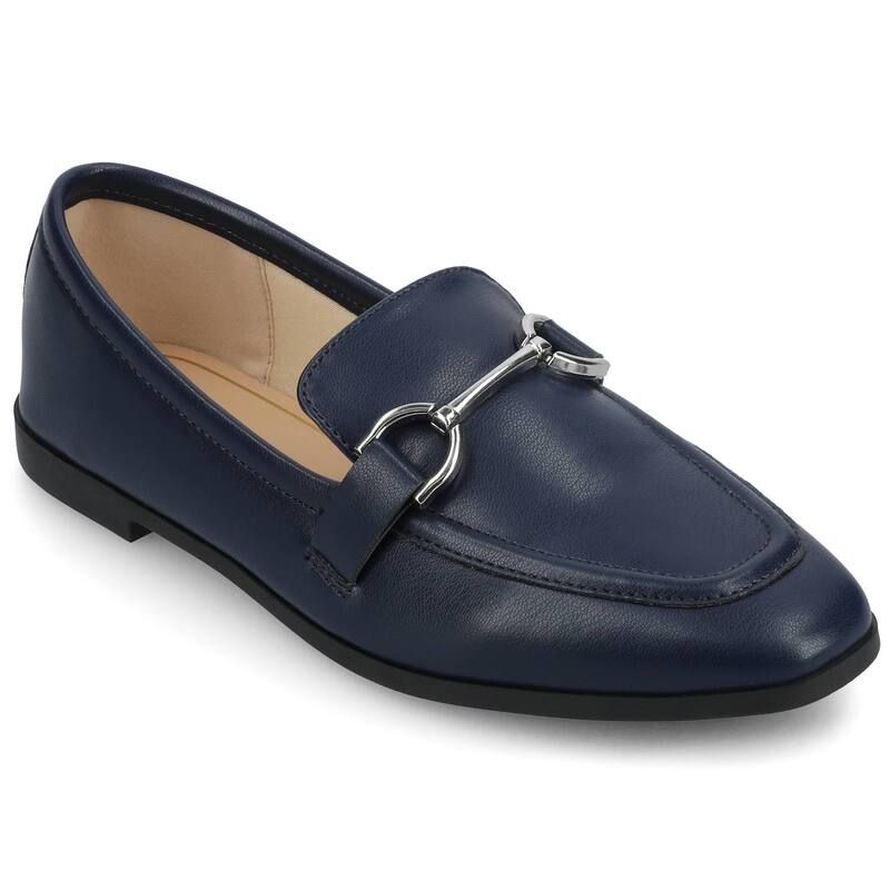 ジャーニー レディース シューズ スリッポン・ローファー Journee Tru Comfort Foamizza Womens Loafers Navy ネイビー