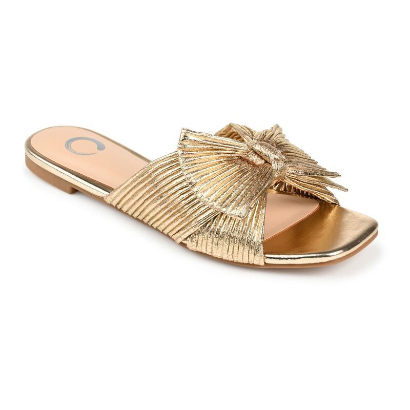 ジュルネ コレクション レディース シューズ サンダル Journee Collection Serlina Womens Tru Comfort Foam Slide Sandal Gold ゴール