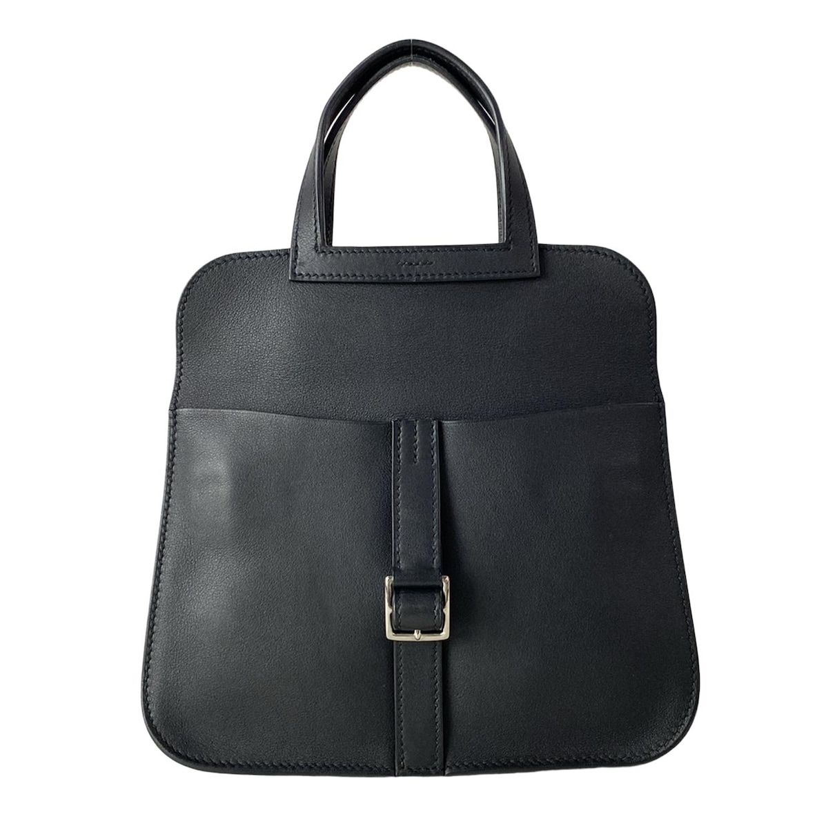 HERMES(エルメス) ハンドバッグ アルザンミニ 黒 シルバー金具