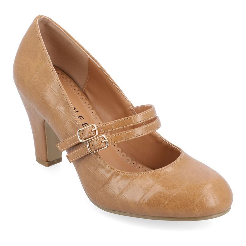 ジュルネ コレクション レディース シューズ パンプス ヒール Journee Collection Windy Womens Mary Jane Higheels Tan タン