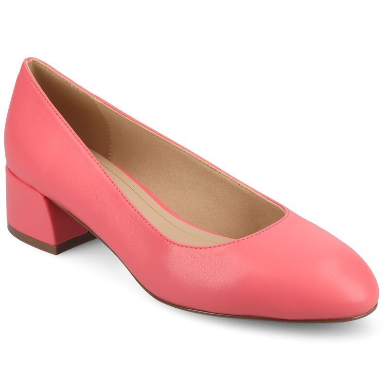 ジャーニー レディース シューズ パンプス ヒール Journee Medium and Wide Width Saarii WomenslipOn Block Heel Pumps Coral コー