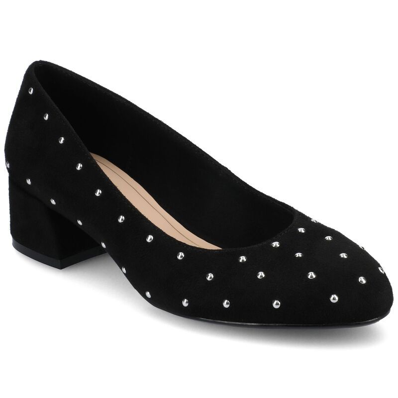ジャーニー レディース シューズ パンプス ヒール Journee Medium and Wide Width Saarii WomenslipOn Block Heel Pumps Black St