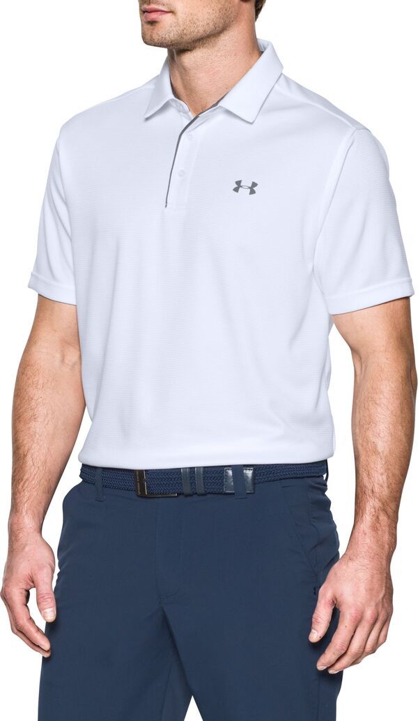 アンダーアーマー メンズ トップス ポロシャツ Under Armour Mens Tech Golf Polo Extended Sizes WhiteGraphite ホワイト