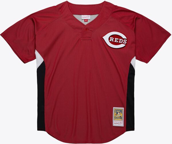 ミッチェルネス メンズ トップス シャツ メッシュ ジャージー Mitchell Ness Mens Ken Griffey Jr 3 Cincinnati Reds Navy Mesh Button
