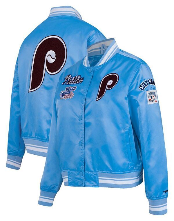 プロスタンダード レディース アウター ジャケット・ブルゾン サテン Pro Standard Womens Philadelphia Phillies Retro Satin Jacket Blue