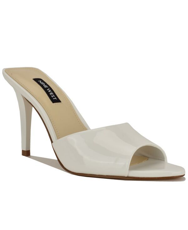 ナインウェスト レディース シューズ サンダル Nine West Womens Hather SlipOn Stiletto Sandals White Patent ホワイト