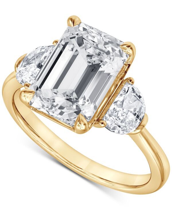 バッジェリーミシュカ レディース アクセサリー リング Badgley Mischka Certified Lab Grown Emeraldiamond Three Stonengagement R
