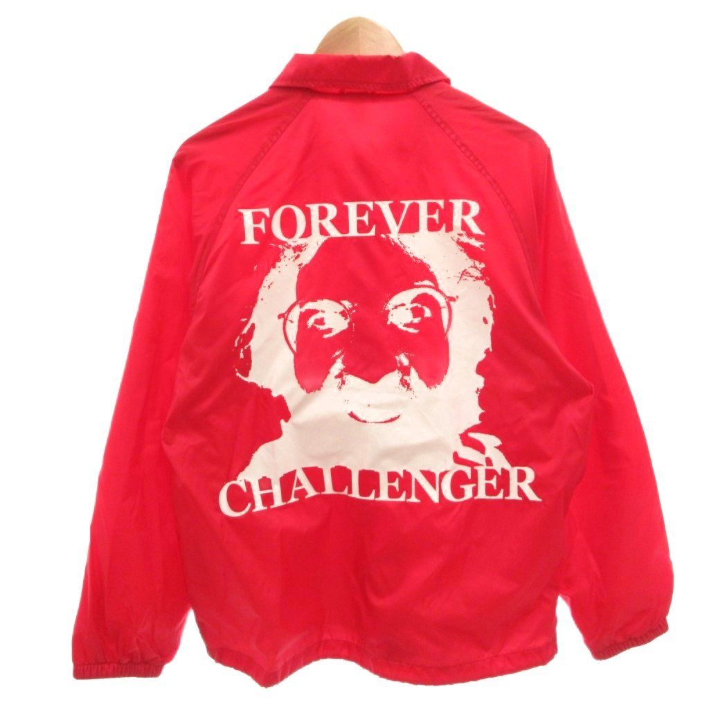 早い者勝ち CHALLENGER 赤 コーチジャケット チャレンジャー CHALLENGER コーチジャケット ブルゾン プリント