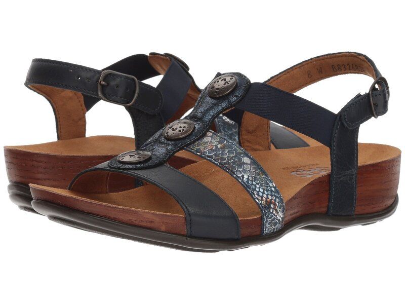 サス レディース シューズ サンダル アンクル SAS Clover Ankle Strap Sandal Navy Multisnake ネイビー