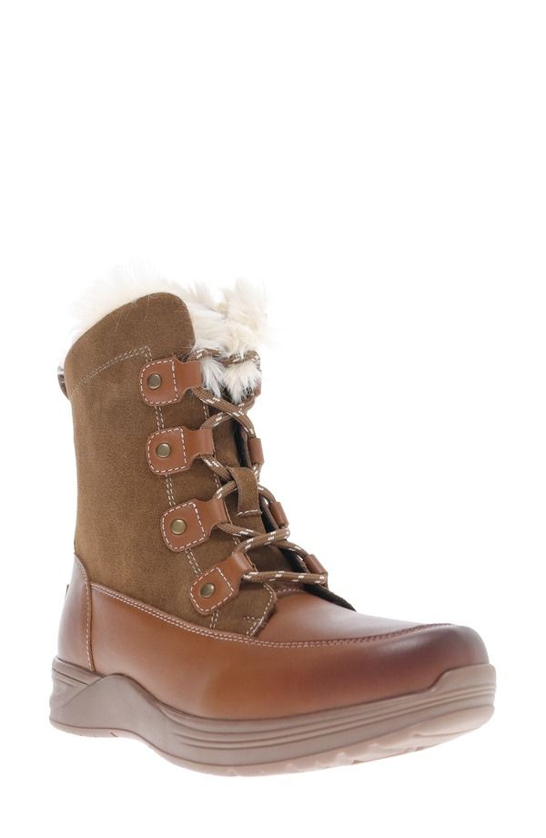 プロプト レディース シューズ ブーツ・レインブーツ Propt Dulcie Faux Fur Trim Bootie Brown ブラウン