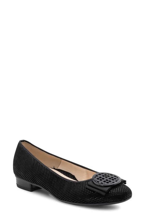 アラ レディース シューズ パンプス ara Bambi Flat Black Puntikid ブラック