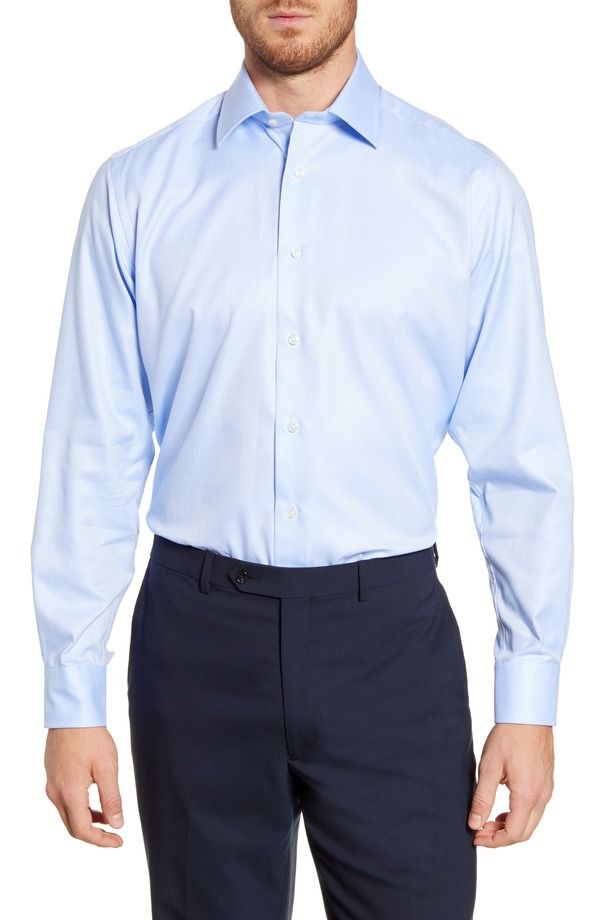 デイビッドドナヒュー メンズ トップス シャツ レギュラーフィット オックスフォード Davidonahue Regular Fit Royal Oxfordresshirt Sky