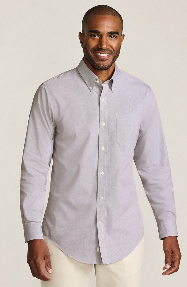 ランズエンド メンズ トップス シャツ ボタンダウン コットン ダウン Lands End No Iron Supima Cotton Pinpoint Buttondown Collar Dress