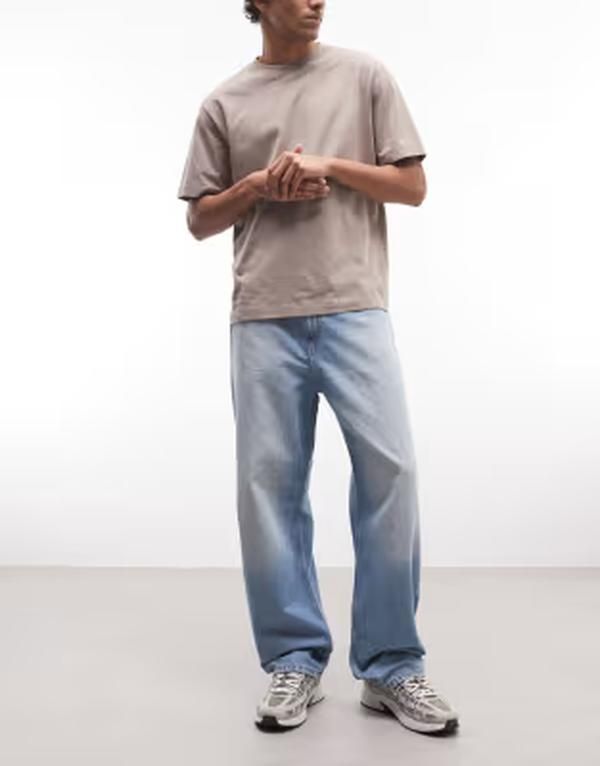 ウィークデイ メンズ ボトムス デニムパンツ ジーンズ Weekday Galaxy loose fit baggy jeans in faded blue wash Kimberley blue ブ