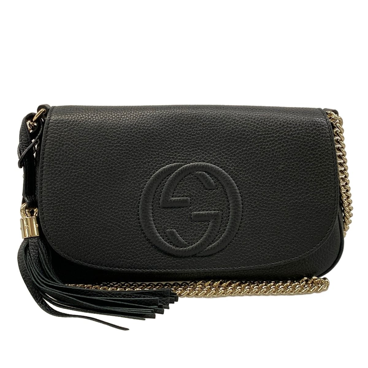 GUCCI(グッチ) ショルダーバッグ ソーホー 536224 黒 レザー