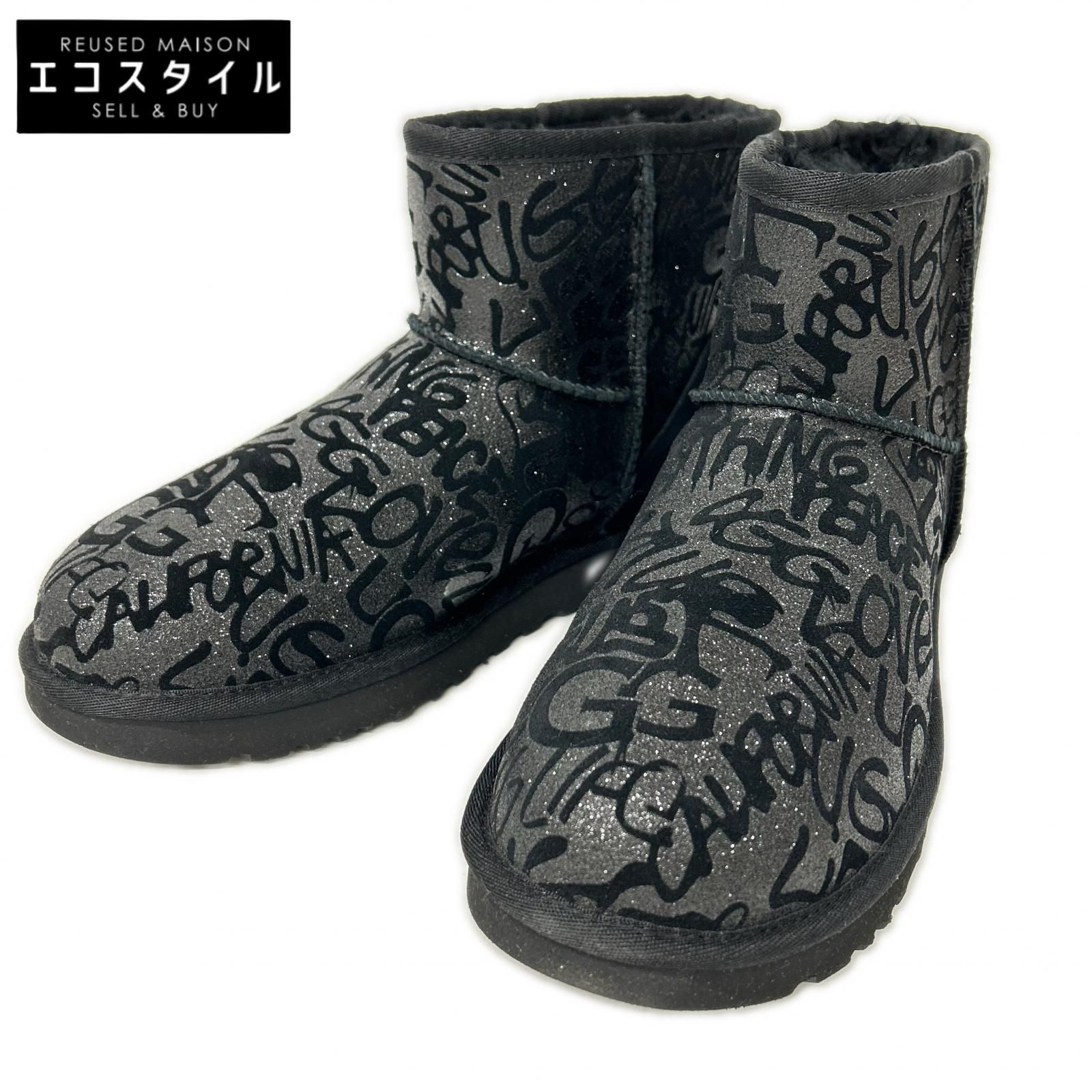 UGG アグ 【新品同様】1107034 W CLASSIC MINI SPARKLE GRAFFITI BOOT 