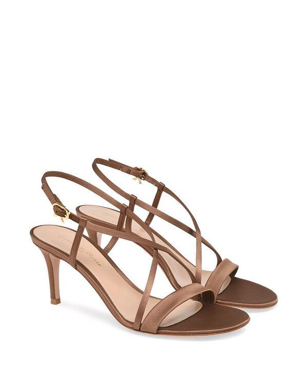 ジャンヴィト ロッシ レディース シューズ サンダル Gianvito Rossi Womens Larisse 70 Sandals Brown Fabric ブラウン