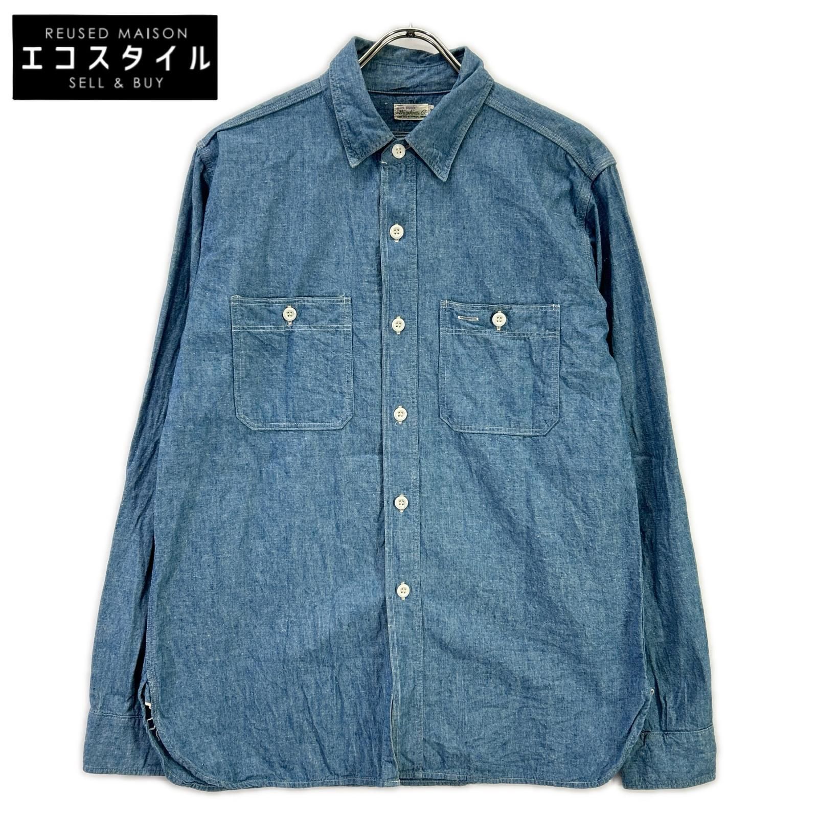 WAREHOUSE　ウエアハウス　duck digger ブルー コットン デニムシャツ　38