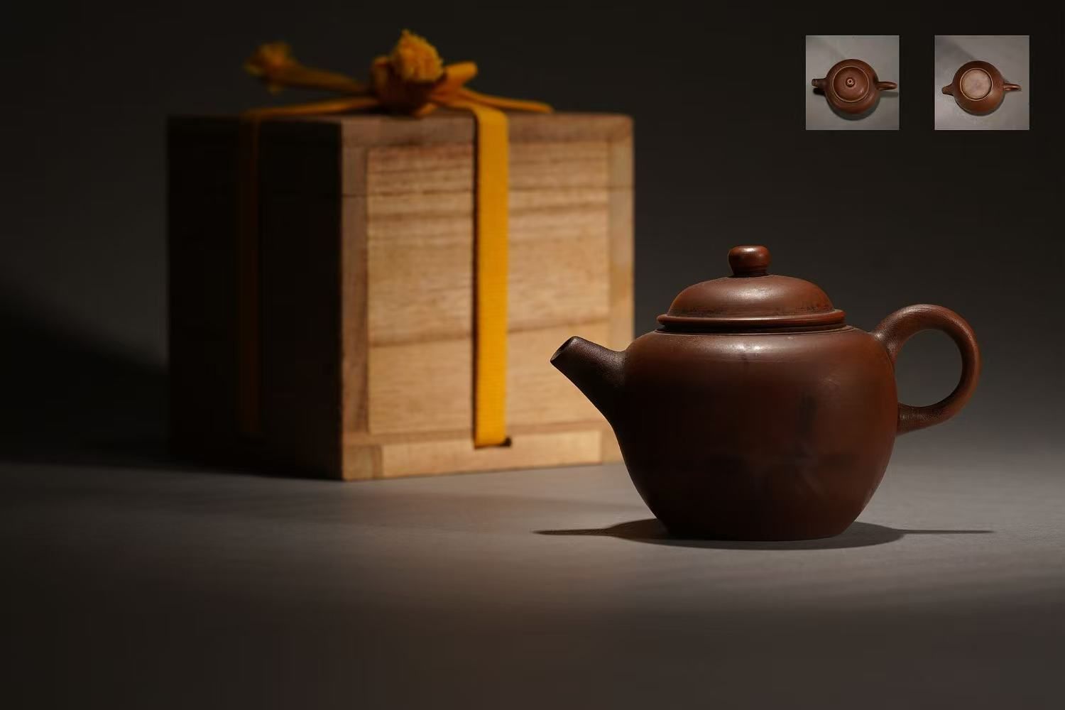 中国美術 朱泥 急須 茶壺 紫砂壺 煎茶道具 古玩 在銘 箱付 中国茶器 唐