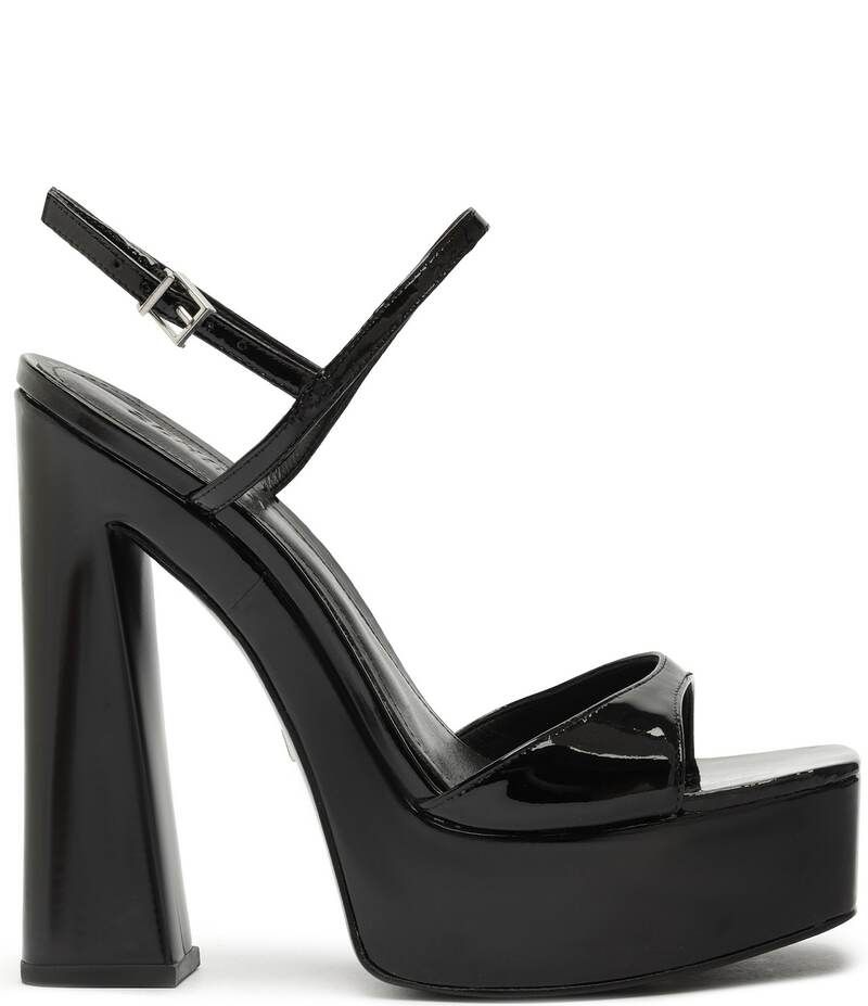 シュッツ レディース シューズ サンダル プラットフォーム レザー Schutz Arlene Patent Leather Platform Sandals Black ブラック