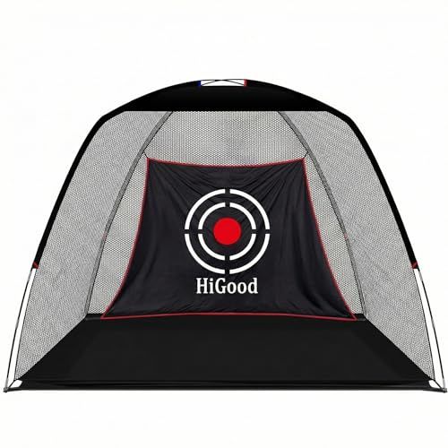 【新品】ゴルフネット 防球ネット 室内屋外兼用 練習用 軽量 折りたたみ式 アプローチ練習 初心者プロ兼用 キャリーバッグ付き 3x2.1x1.8m ブラック ポリエステル 96fc0183