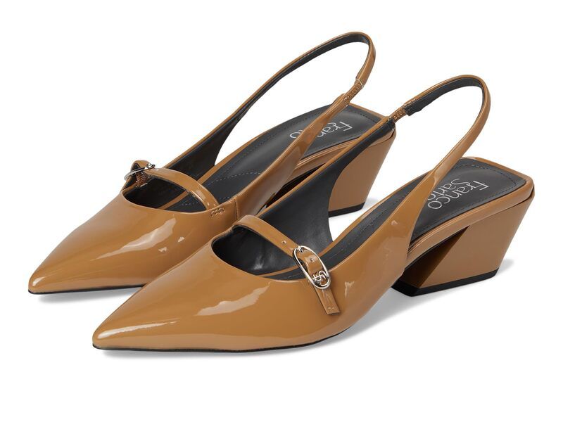 フランコサルト レディース シューズ ヒール Franco Sarto Galin Peanut Tan Patent タン