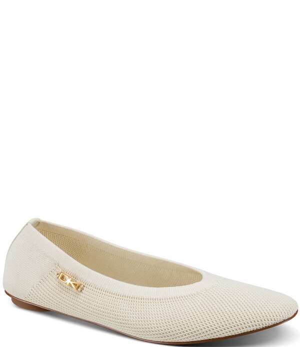 ダナキャラン レディース シューズ パンプス ニット Donna Karan Avery Knit Ballet Flats Ivory アイボリー