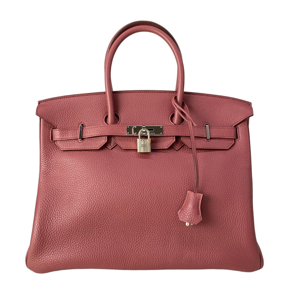 HERMES(エルメス) ハンドバッグ美品 バーキン35 ローズウッド シルバー金具