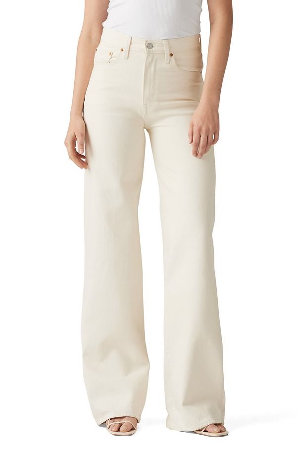 リーバイス レディース ボトムス デニムパンツ ワイドレッグ ハイウエスト ジーンズ Levis Ribcage High Waist Wide Leg Jeans Barely Freezing