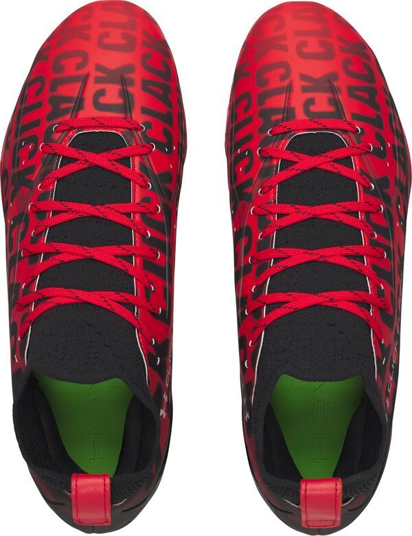 アンダーアーマー メンズ シューズ スニーカー Under Armour Spotlight Pro PTH Football Cleats RedBlackSilver ブラック