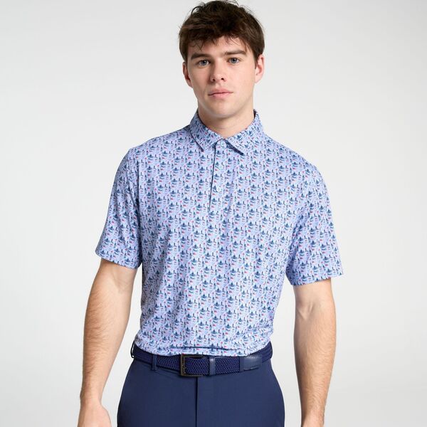 ウォルターヘーゲン メンズ トップス ポロシャツ プリント Walter Hagen Mens Performance 11 Novelty Print Golf Polo American Icon