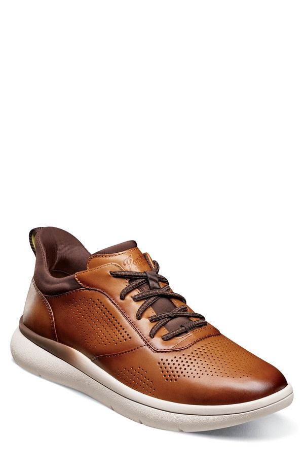 フローシャイム メンズ シューズ スニーカー レース Florsheim Fleet Perforated Toelastic Lace Sneaker Cognac