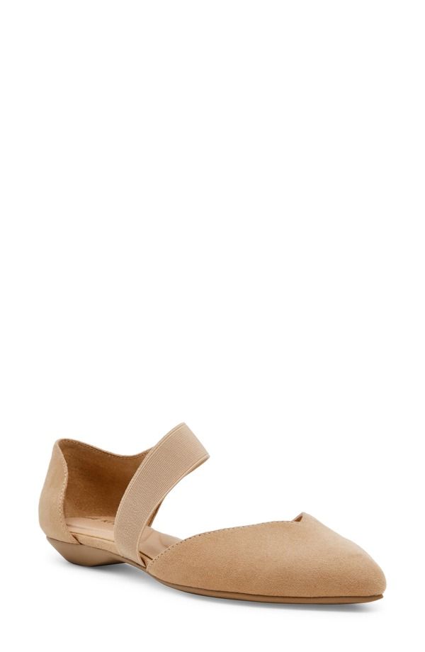 アンクライン レディース シューズ パンプス Anne Klein Oksanna Pointed Toe Flat Sand Suede サンド