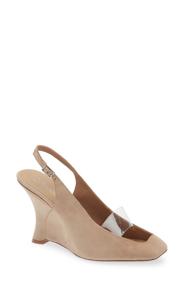 ジェフリー キャンベル レディース シューズ パンプス Jeffrey Campbell Nebulislingback Wedge Pump Beige Suede ベージュ
