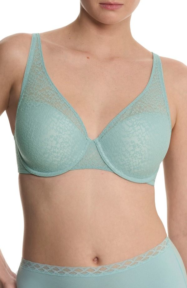 ナトリ レディース トップス Tシャツ Natori Pretty Smooth Full Fit Smoothing TShirt Bra Blue Meadow ブルー