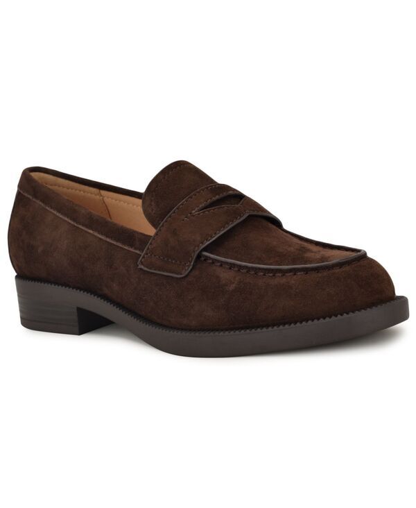 ナインウェスト レディース シューズ パンプス ローファー Nine West Womens Berg SlipOn Penny Loafers Fondente Suede