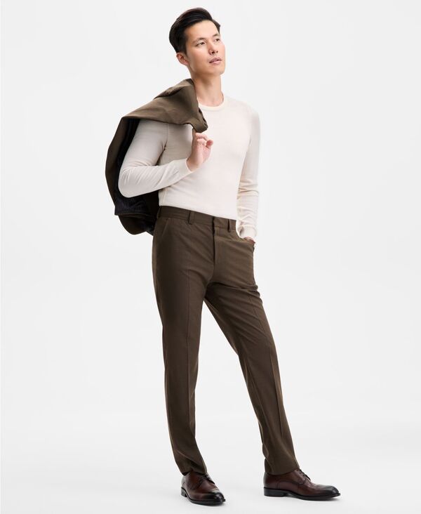 ヒューゴボス メンズ ボトムス カジュアルパンツ Hugo Boss Mens ModernFit Solid Suit Pants Brown ブラウン