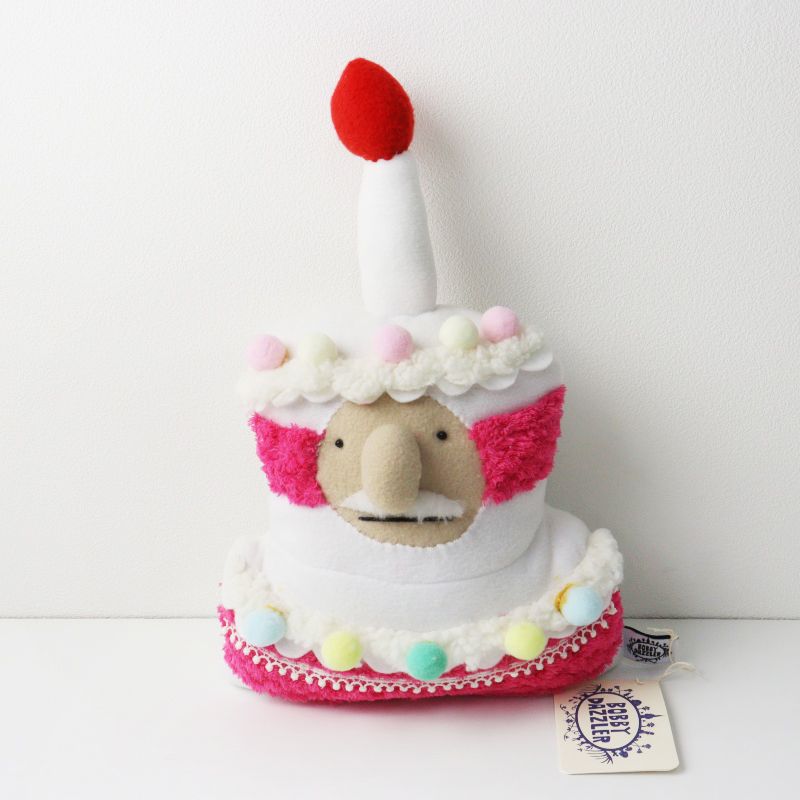 人気 ボビーダズラー BOBBY DAZZLER ケーキ おじさん ぬいぐるみ 一点