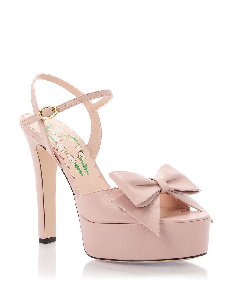 ヴァレンティノ レディース シューズ サンダル プラットフォーム Valentino Garavani Womens Platform Bow Sandals Waterose