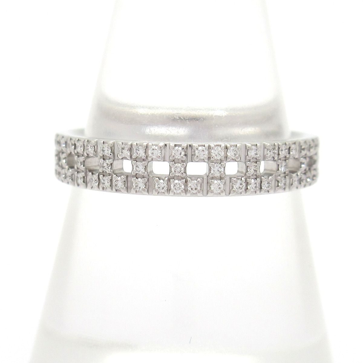 TIFFANY&Co.(ティファニー) リング美品 Tトゥルー ナロー K18WG×ダイヤモンド フルダイヤ