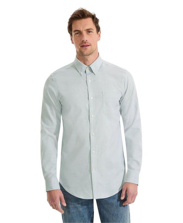 ランズエンド メンズ トップス シャツ オックスフォード コットン Lands End Mens No Iron Supima Cotton Oxfordresshirt Paleucalyptus
