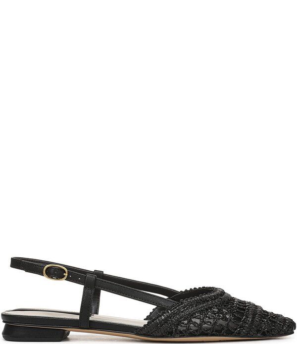 フランコサルト レディース シューズ パンプス Franco Sarto Riona Woven Raffia Slingback Flats Black ブラック