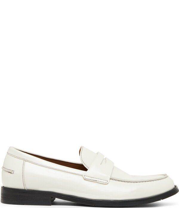 スティーブ マデン メンズ シューズ スリッポン・ローファー コントラスト レザー Steve Madden Mens Natan Leather Contrastitch Penny Loafers