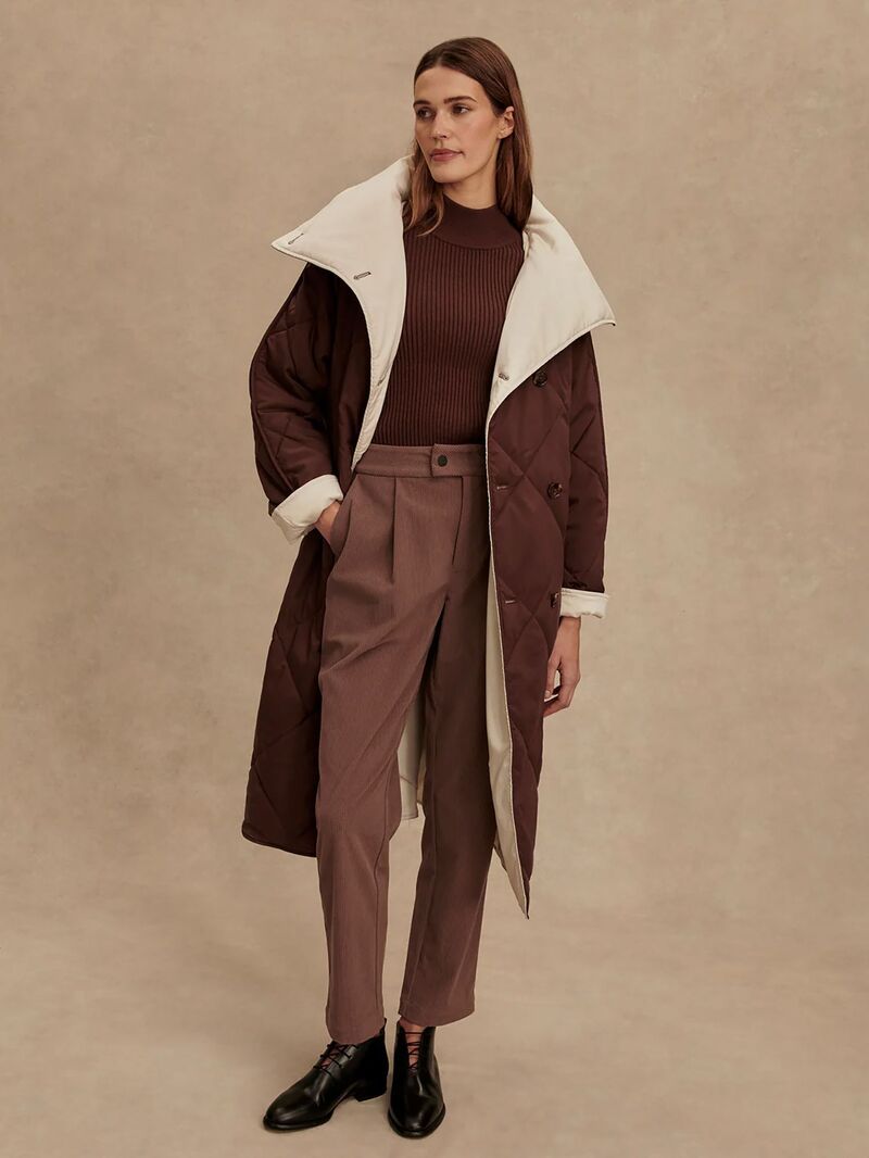 バーレイ レディース アウター ジャケット・ブルゾン コート Varley Womens Annalise Reversible Coat Deep Mahogany