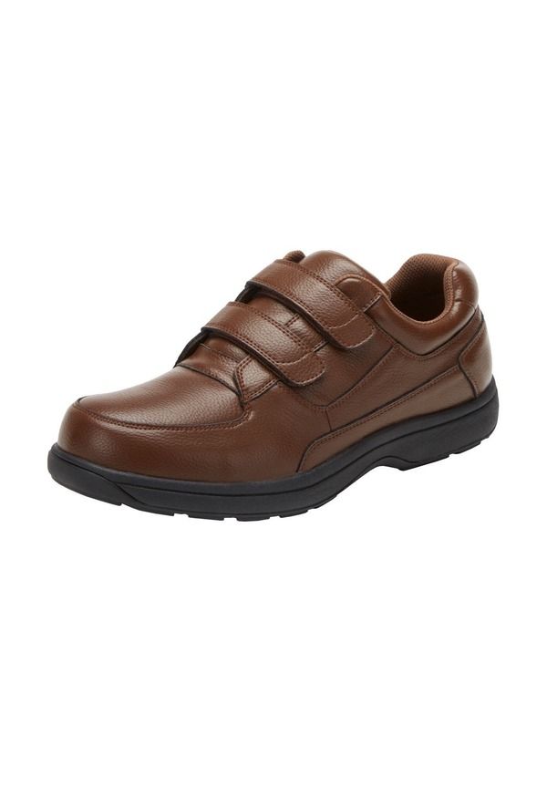 キングサイズ メンズ シューズ スニーカー KingSize Double Adjustable Strap Comfort Walking Shoe Brown ブラウン