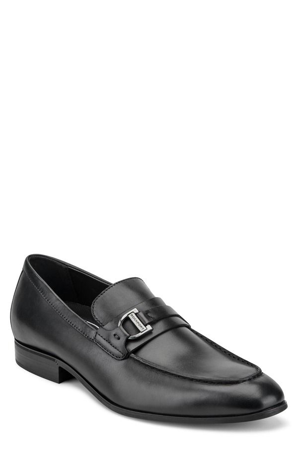 ロックポート メンズ シューズ レザー ローファー Rockport Carlo Leather Loafer Black ブラック