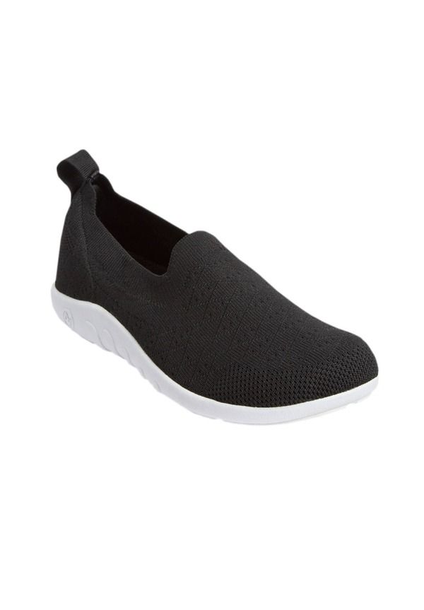 コンフォートビュー レディース シューズ スリッポン・ローファー Comfortview The Ivan Arch Slip On Flat Black ブラック